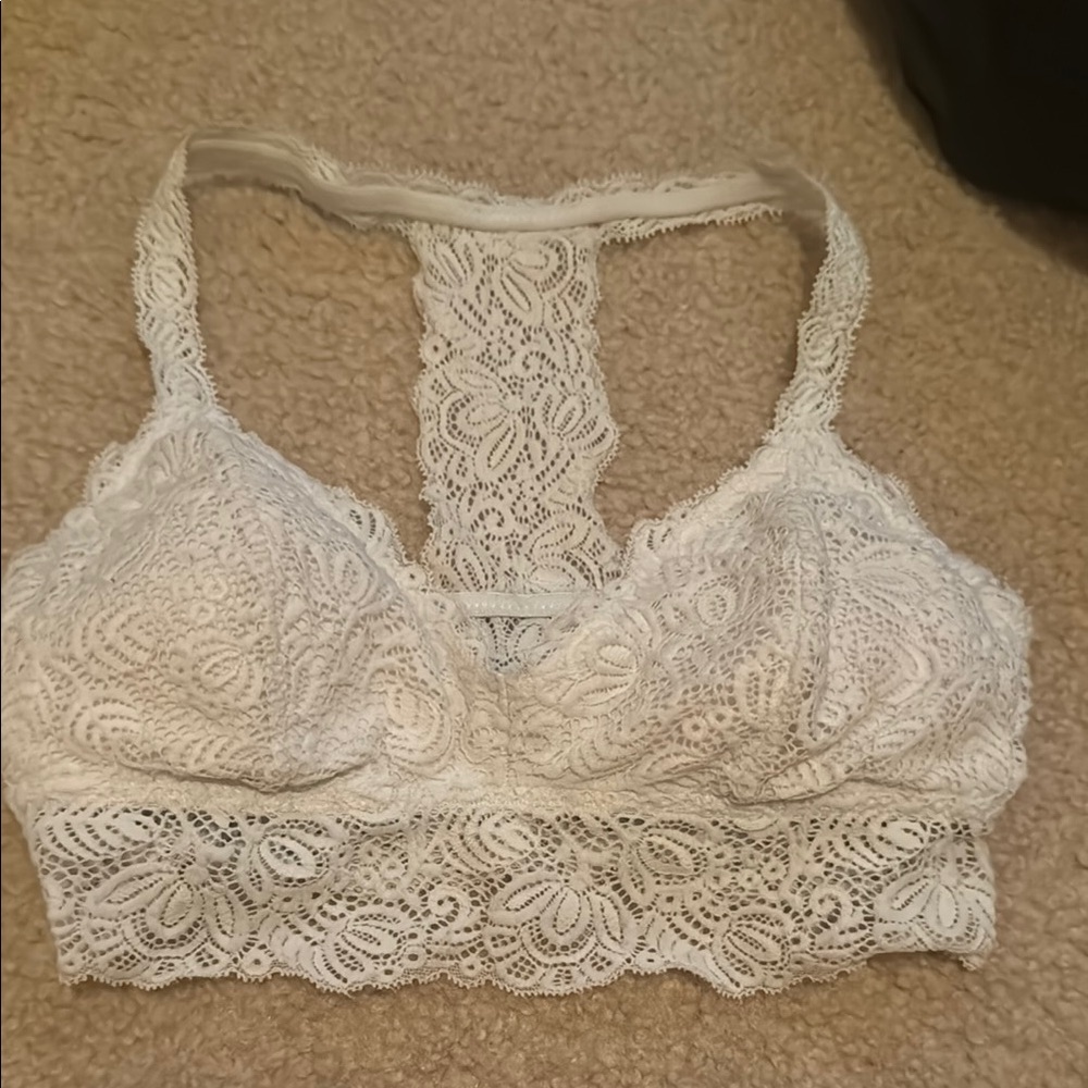 Auden White Lace Racerback Bralette